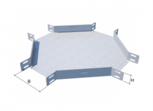 Разветвитель Х-образный 50х100 | XD50*100 | КМ-профиль