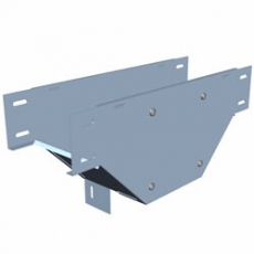 T-отвод вертикальный 50х200 мм вниз c разворотом трассы на 90 град | TDV90-50-200 | КМ-профиль