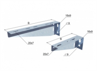Консоль с опорой 300мм | KSP300 | КМ-профиль