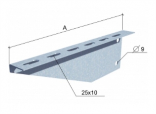 Консоль для потолочной стойки L=400 | KST400 | КМ-профиль