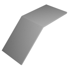 Крышка лестничного вертикального внешнего угла 45х300 | KLVL45*300 HD | КМ-профиль