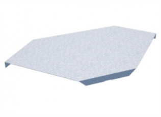 Крышка горизонтального угла 90х300 | KGL90*300 | КМ-профиль