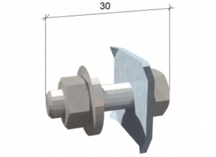 Прижим лестничного лотка | LPR | КМ-профиль