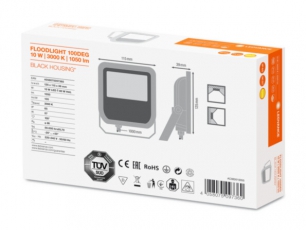 Прожектор светодиодный ДО-10Вт 3000К 800Лм IP65 черный LEDVANCE | 4058075097360 | LEDVANCE