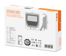 Прожектор светодиодный ДО-20Вт 3000К 2100Лм IP65 чёрный LEDVANCE | 4058075097445 | LEDVANCE