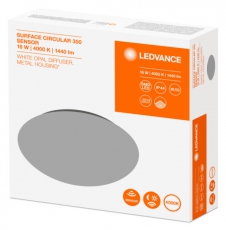 Светильник светодиодный ДПО-18Вт 4000K 1440Лм IP44 белый 350мм с датчиком LEDVANCE | 4058075314955 | LEDVANCE