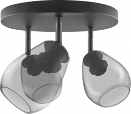 Светильник потолочный/настенный серии Винтаж 1906 CONE Дымчато-серый IP 20 1906 CONE SPOT 3X 400X230 G SM LEDV | 4058075216921 | Ledvance