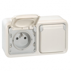 Plexo Белый Коробка 2-ая для наружного монтажа горизонтальная IP55 | 069690 | Legrand