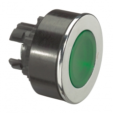 Скрытая головка с утопленным толкателем ? 30 - Osmoz - для комплектации - с подсветкой - с пружинным возвратом - зеленый | 024009 | Legrand