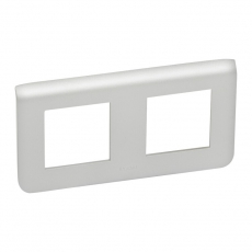 Рамка пластиковая горизонтальная Mosaic 2Х2 модуля Алюминий | 079304 | Legrand