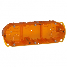 Коробка монтажная - Программа Batibox - 3-местная - 6/8 модулей - вертикальный/горизонтальный монтаж - глубина 50 | 080123 | Legrand