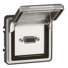 Адаптер - Программа Soliroc - для механизмов Mosaic - IK 10 - два модуля - с крышкой - IP 55 | 077880 | Legrand