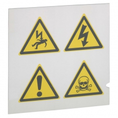 Заготовка этикеток Logicab 2 - пластиковая - жёсткая - самоклеющаяся табличка 50x50 с предостерегающими треуг. знаками | 038704 | Legrand