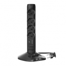 Стойка 2USB+micUSB+4х(2К+З)чер | 694619 | Legrand