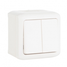 Quteo Белый Переключатель 2-клавишный IP44 10А | 782301 | Legrand