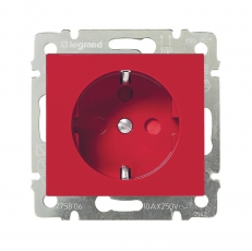 Valena Красный Розетка 1-ая с/з с блокировкой (необх ключ 050299) | 774327 | Legrand
