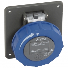 Встраиваемая розетка Hypra - IP 66/67-55 - 2К+3 - 16 А - пластик | 051146 | Legrand