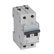 Выключатель автоматический двухполюсный TX3 6000 16А B 10кА | 403874 | Legrand