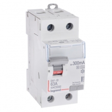 Выключатель дифференциальный (УЗО) DX3-ID 2п 63А 300мА тип A-S | 411584 | Legrand