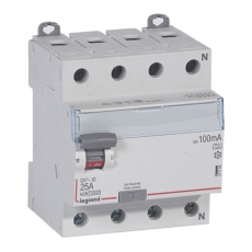 Выключатель дифференциальный (УЗО) DX3-ID 4п 25А 100мА тип A | 411769 | Legrand