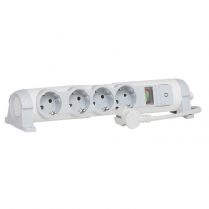 Удлинитель 4X2К+З с индикатором потребленной мощности и защитой 