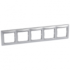 Valena Алюминий/Серебряный штрих Рамка 5-ая горизонт. | 770355 | Legrand