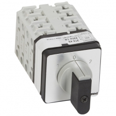 Переключатель на 2 направления - с положением ''0'', 45° - PR 21 - 4П - 8 контактов - крепление на дверце | 027443 | Legrand