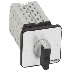 Трехпозиционный переключатель с положением ''0'' - PR 26 - 3П - 9 контактов - крепление на дверце | 027505 | Legrand