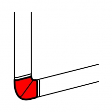 Угол плоск. бел д/плинт 80*20 переменный DLP | 033747 | Legrand