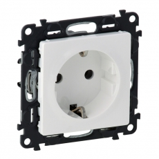Valena LIFE DIY Белый Розетка 1-ая с/з с защитными шторками, безвинт.зажим | 753420 | Legrand