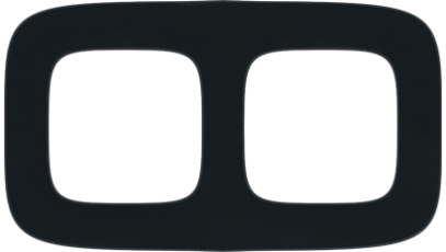 Valena ALLURE Черное стекло Рамка 2-ая | 755532 | Legrand