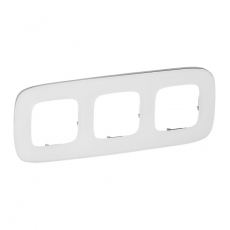 Valena ALLURE Белое стекло Рамка 3-ая | 755543 | Legrand
