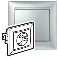 Valena Алюминий Розетка 1-ая с/з литая | 770123 | Legrand