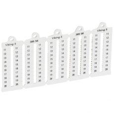 Листы с этикетками для клеммных блоков Viking 3 - вертикальный формат - шаг 5 мм - цифры от 10 до 20 | 039556 | Legrand