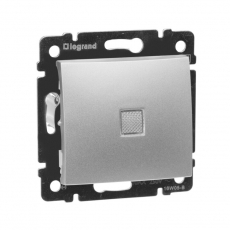 Valena Алюминий Выключатель 1-клавишный с подсветкой | 770110 | Legrand