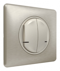 Выключатель Умный беспроводной 2-кл. Celiane рамка титан; титан Netatmo | 067774 | Legrand