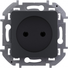 Inspiria антрацит Розетка 1-местная б/з С/У без рамки | 673713 | Legrand
