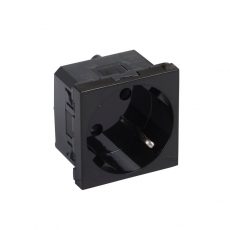 Розетка 2К+3 под углом 45° - Программа Mosaic - немецкий стандарт - 2 модуля - черная | 079355 | Legrand