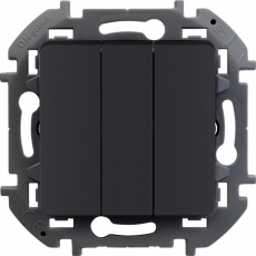 Inspiria антрацит выключатель 3 кл С/У без рамки | 673643 | Legrand