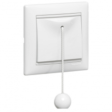 Valena Белый Выключатель кнопочный со шнурком | 774419 | Legrand