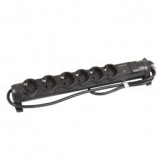 Удлин. 6X2К+З 1,5м с УЗИП чер | 694612 | Legrand