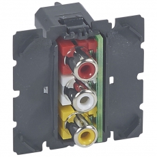 Celiane Мех Розетки аудио/видео RCA 3-ой | 067313 | Legrand