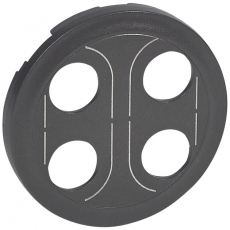 Celiane Графит Накладка аудиорозетки Banana 4х | 067874 | Legrand