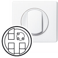 хххххCeliane Белый Накладка розетки тройной RJ45 тел/TV/инф | 068290 | Legrand