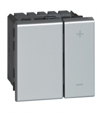 Светорегулятор ECO - Программа Mosaic - 2 модуля - без нейтрали - 2-проводной - 400 Вт - алюминий | 079207 | Legrand