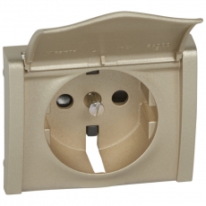 Galea Life Титан Накладка розетки с/з, с крышкой, с защитными шторками | 771422 | Legrand