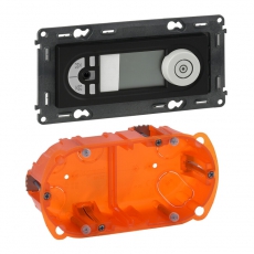 Valena ALLURE Антрацит Тюнер FM с RDS, ЖК-дисплеем и блоком питания (с лицевой панелью) | 755408 | Legrand