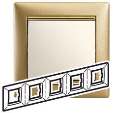 Valena Матовое Золото Рамка 5-ая гориз | 770305 | Legrand