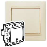 Valena Сл. кость Выключатель кнопочный 1-клавишный с символом 