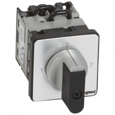 Переключатель на 2 направления - с положением ''0'', 90° - PR 12 - 2П - 4 контакта - крепление на дверце | 027491 | Legrand